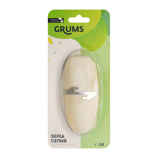 Минеральная подкормка Grums для птиц, грызунов и улиток Сепия р. S 14 г