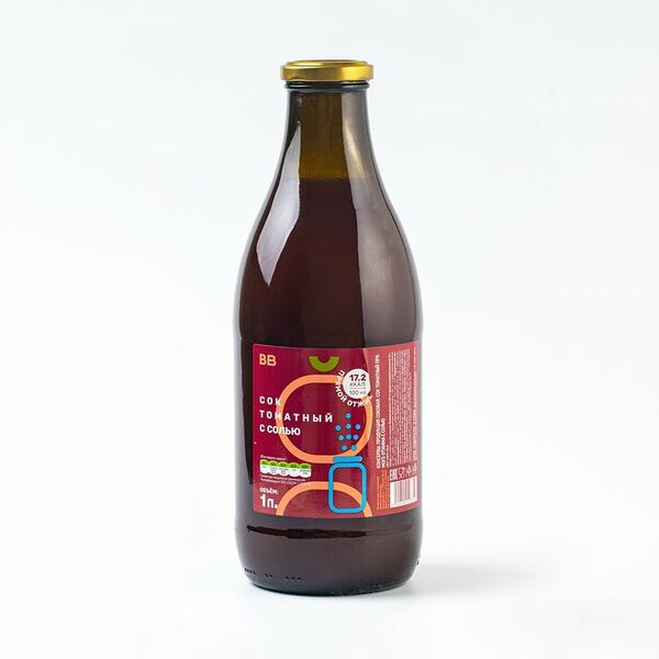 Сок томатный ВкусВилл прямого отжима с солью 1 л