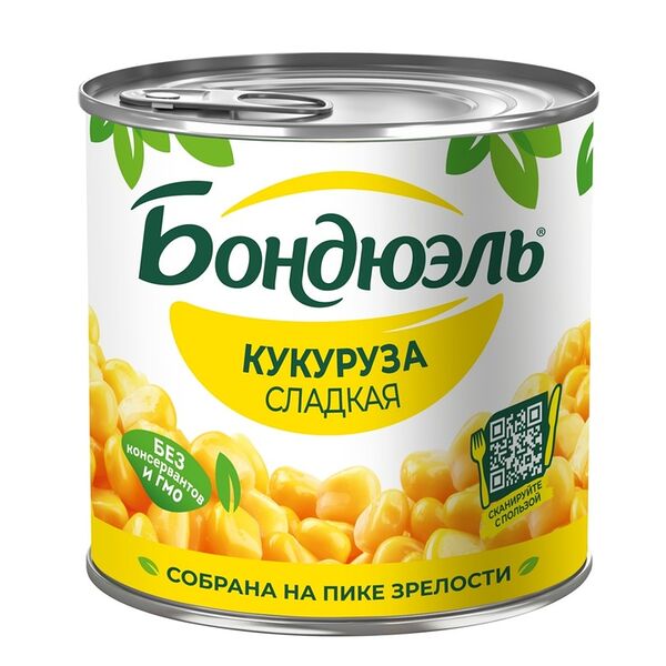 Кукуруза Бондюэль сладкая 340 г