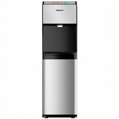 Кулер HotFrost V450asm напольный, компресс, нижняя загрузка, три крана, защита от детей, серый с черным