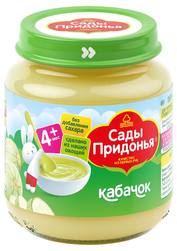 

Пюре овощное Сады Придонья Кабачок с 4 месяцев 120 г