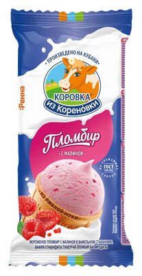 Мороженое стаканчик Коровка из Кореновки Малина 15% 80 г