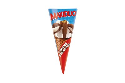 Мороженое Максидуо (Maxiduo) рожок с вафлей в шоколаде 8% 78 г