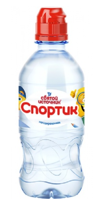 

Вода детская Святой Источник Спортик негазированная 0.33 л дизайн в ассортименте