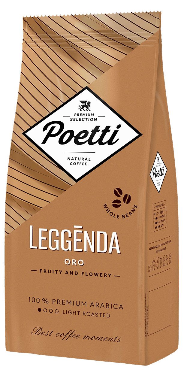 

Кофе Poetti Leggenda Oro натуральный жареный в зернах 250 г