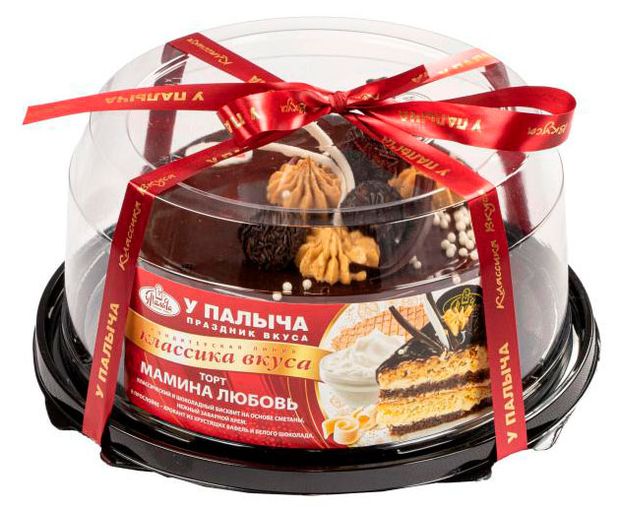 

Торт бисквитный У Палыча Мамина любовь с заварным кремом 650 г