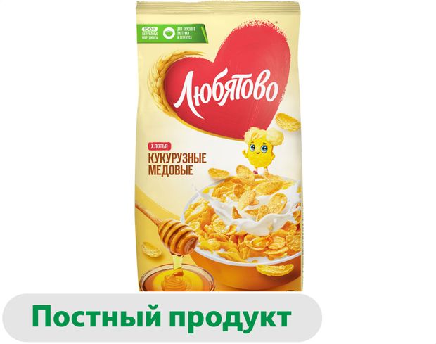 

Хлопья кукурузные Любятово медовые 250 г