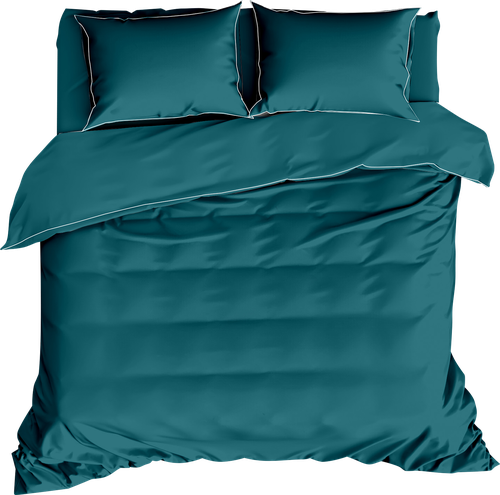 

Комплект постельного белья Homeclub 2-спальный простыня на резинке наволочки 50 х 70 см бирюза