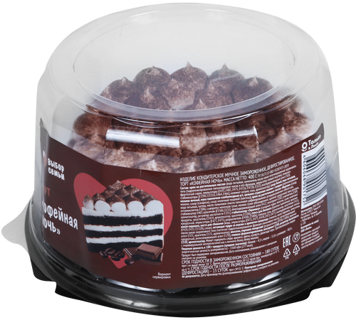 

Торт Выбор семьи замороженный Кофейная ночь 400 г