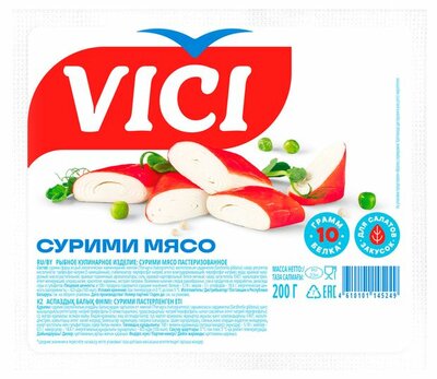 Крабовое мясо Vici Сурими охлажденное 200 г