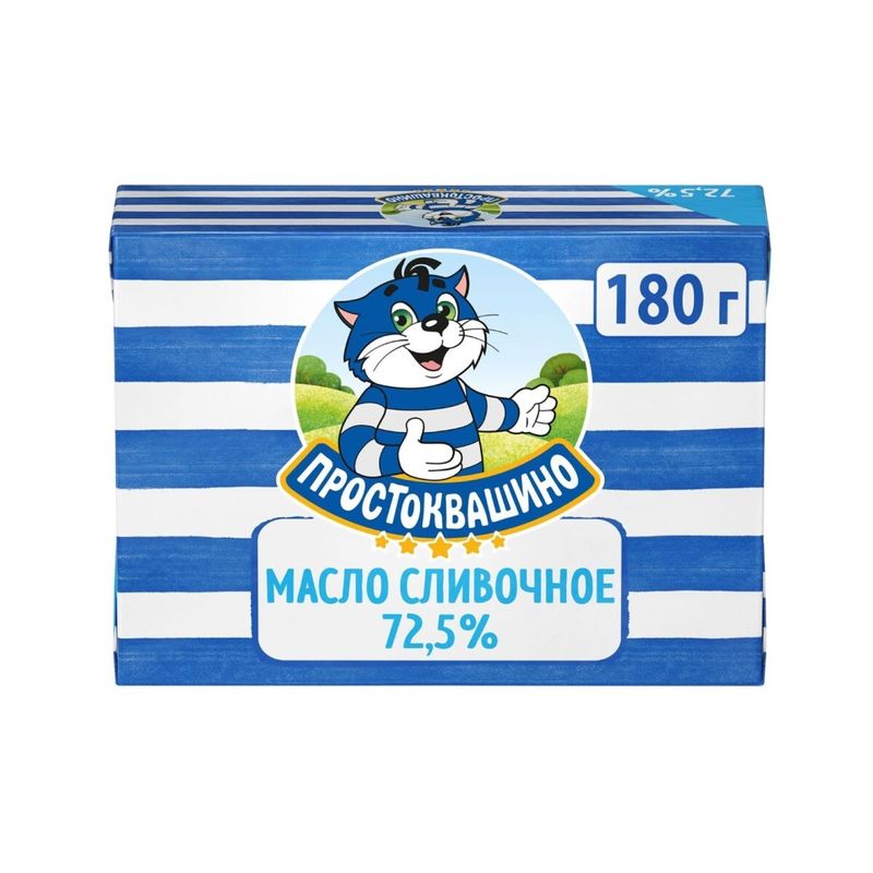 

Масло сливочное Простоквашино Крестьянское 72.5% 180 г