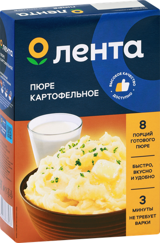 

Пюре картофельное Лента быстрого приготовления 300 г