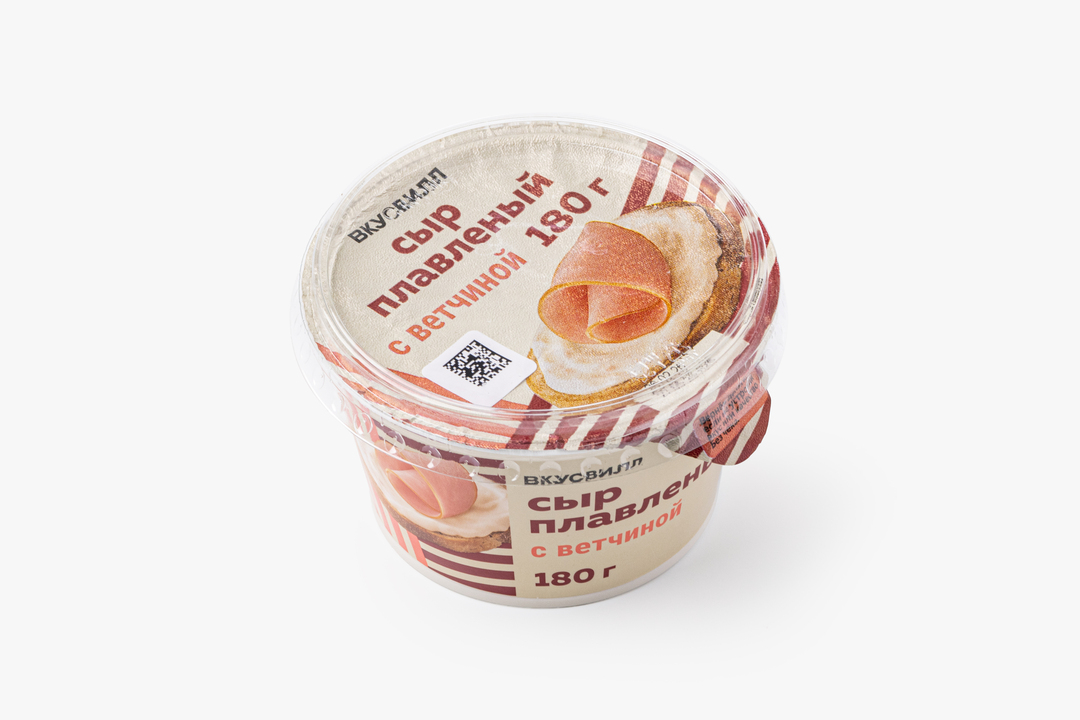 

Сыр плавленый ВкусВилл с ветчиной 180 г