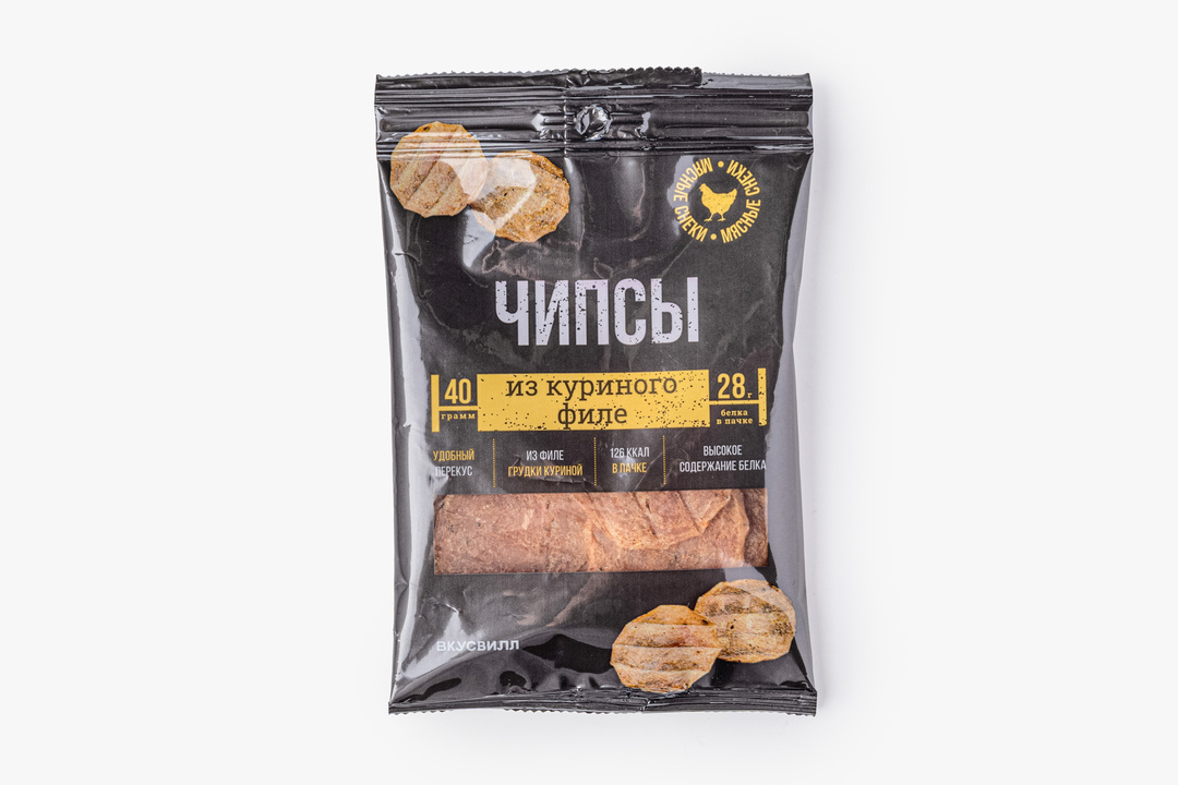 

Чипсы ВкусВилл из куриного филе 40 г