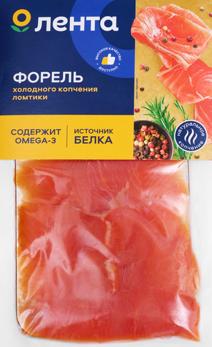 

Форель Лента холодного копчения филе-ломтики 80 г