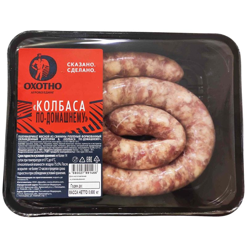 

Колбаса Охотно По-домашнему 600 г