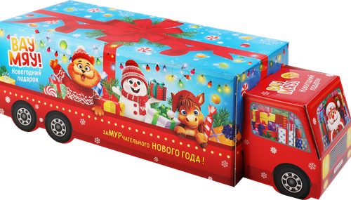 

Новогодний подарок Вау Мяу! в форме машинки 785 г