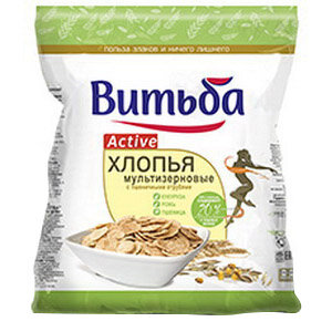 Хлопья мультизерновые Витьба с пшеничными отрубями 250 г