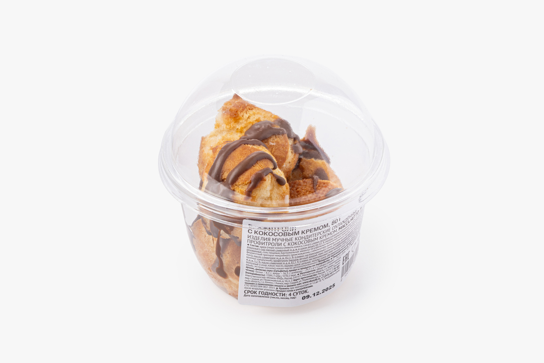 

Профитроли ВкусВилл с кокосовым кремом 80 г