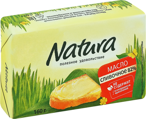 

Масло сливочное Natura 82% 160 г