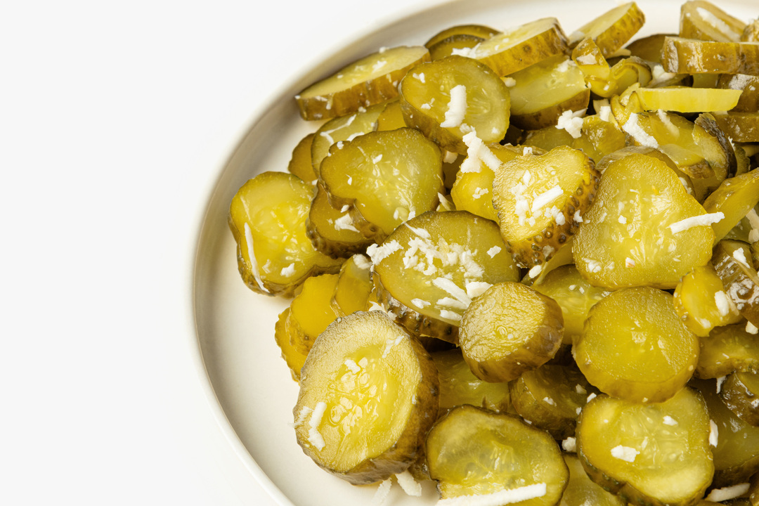 

Огурцы соленые ВкусВилл нарезанные с хреном 150 г