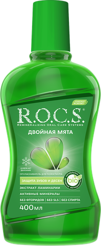 

Ополаскиватель для полости рта R.O.C.S. Двойная мята 400 мл
