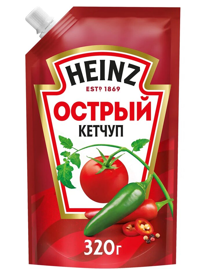

Томатный кетчуп Heinz Острый 320 г
