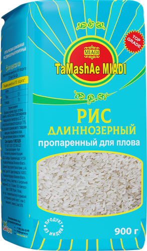 

Рис длиннозерный Tamashae Miadi пропаренный для плова 900 г