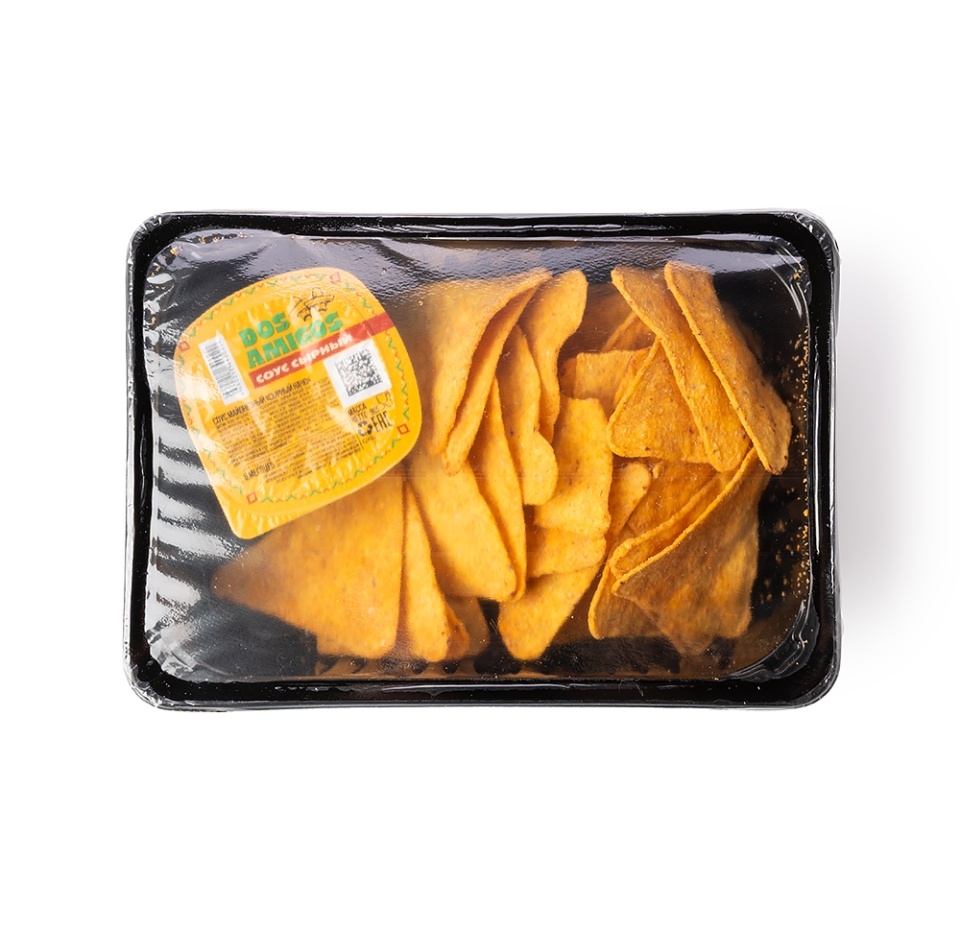 

Чипсы кукурузные Dos Amigos Барбекю с сырным соусом 185 г