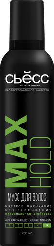 

Мусс для волос Сьёсс Максимальная стойкость уровень фиксации 5 250 мл