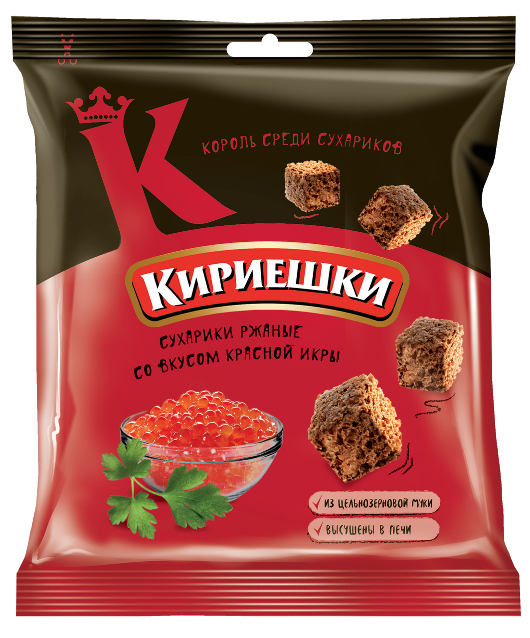 

Сухарики ржаные Кириешки Красная икра 40 г