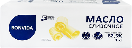 

Масло сливочное Bonvida 82.5% 1 кг