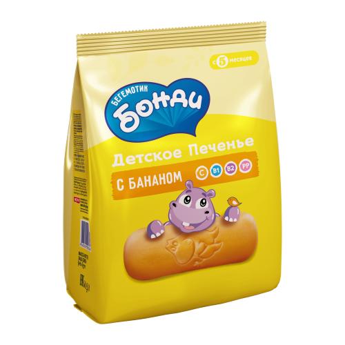 

Печенье детское Бегемотик Бонди с бананом 180 г