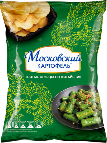 

Чипсы картофельные Московский картофель со вкусом битых огурцов по-китайски 120 г