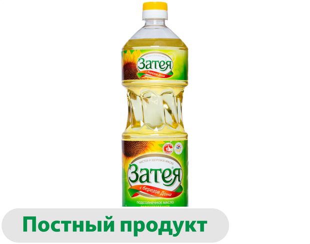 

Масло подсолнечное Затея рафинированное дезодорированное 1 л