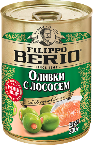 

Оливки Filippo Berio с лососем 300 г
