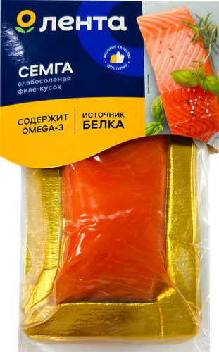 

Семга Лента филе-кусок с/с в/у 130 г