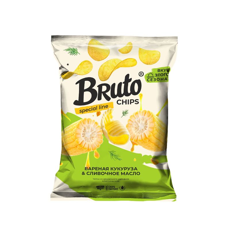 

Чипсы картофельные Bruto Вареная кукуруза со сливочным маслом 100 г