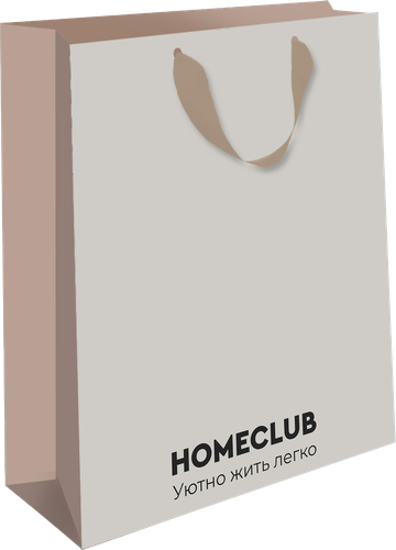 

Пакет подарочный Homeclub бежевый 26х32х15 см