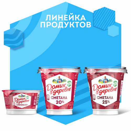

Сметана Домик в деревне 10% 300 г