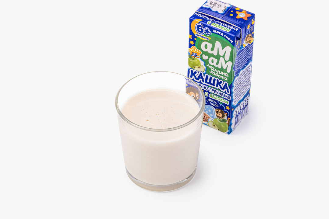 

Кашка детская Ам-Ам Мамина забота молочно-гречневая с яблоком 210 г