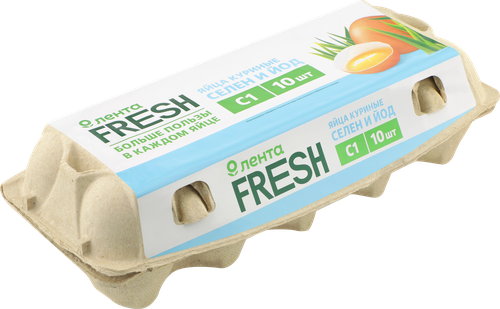 

Яйцо куриное Лента Fresh Селен и йод С1 10 шт. 600 г