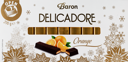 

Шоколад тёмный Delicadore с апельсиновой начинкой 200 г