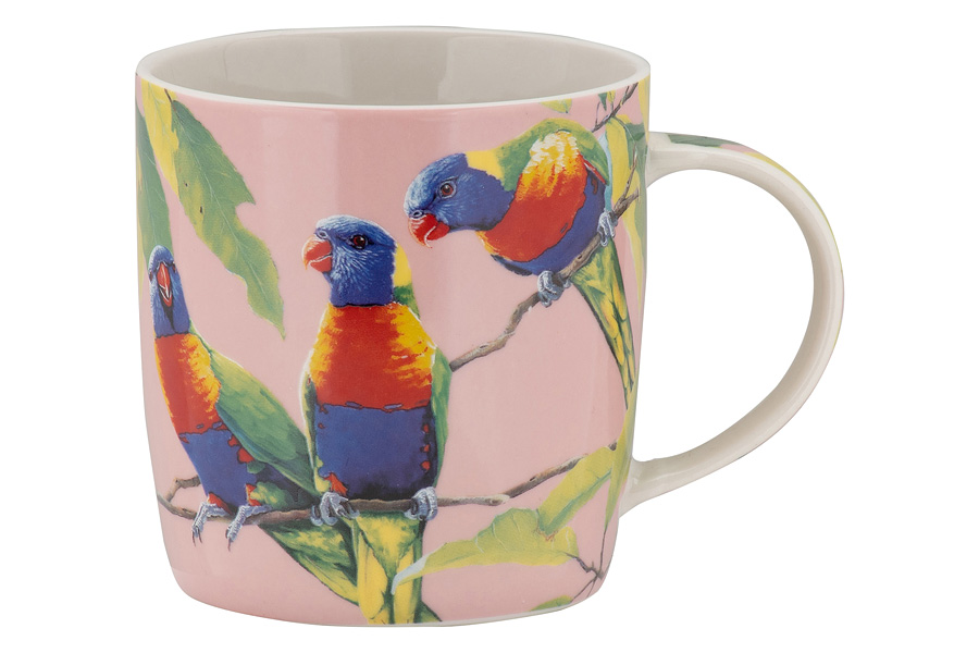 

Кружка фарфоровая Maxwell&Williams Радужный лори коллекция Птицы в подарочной упаковке 370 мл