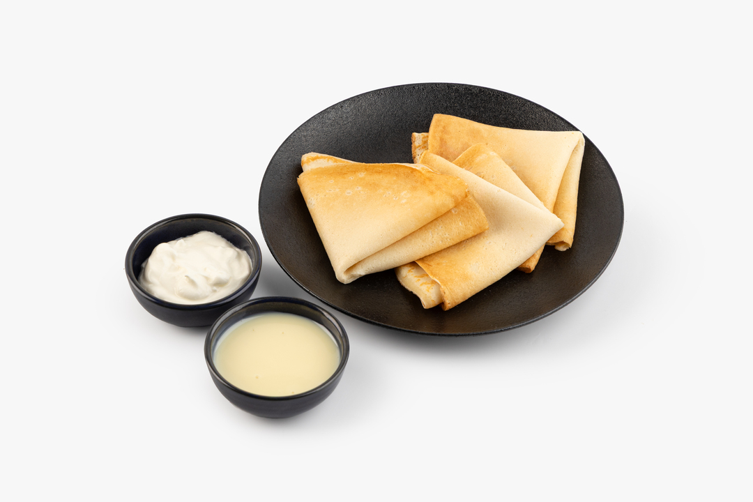 

Блины ВкусВилл со сметаной и сгущённым молоком 3 шт. 180 г