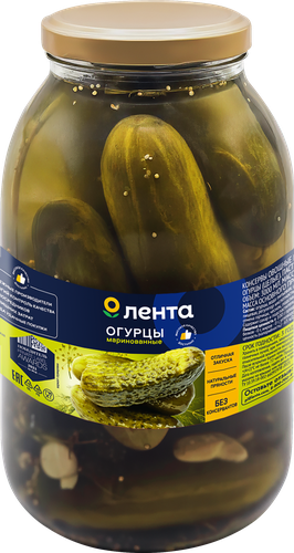 

Огурцы Лента маринованные 3 л