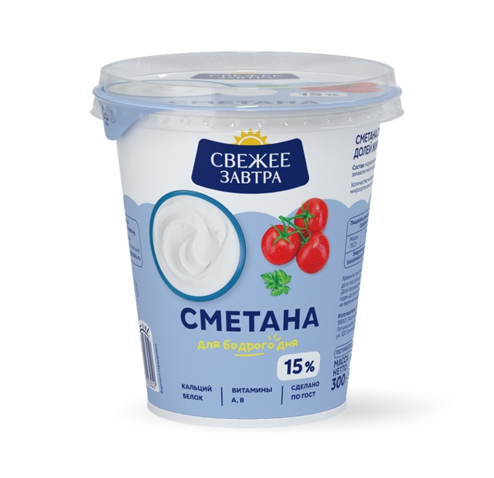 

Сметана Свежее Завтра 15% 300 г