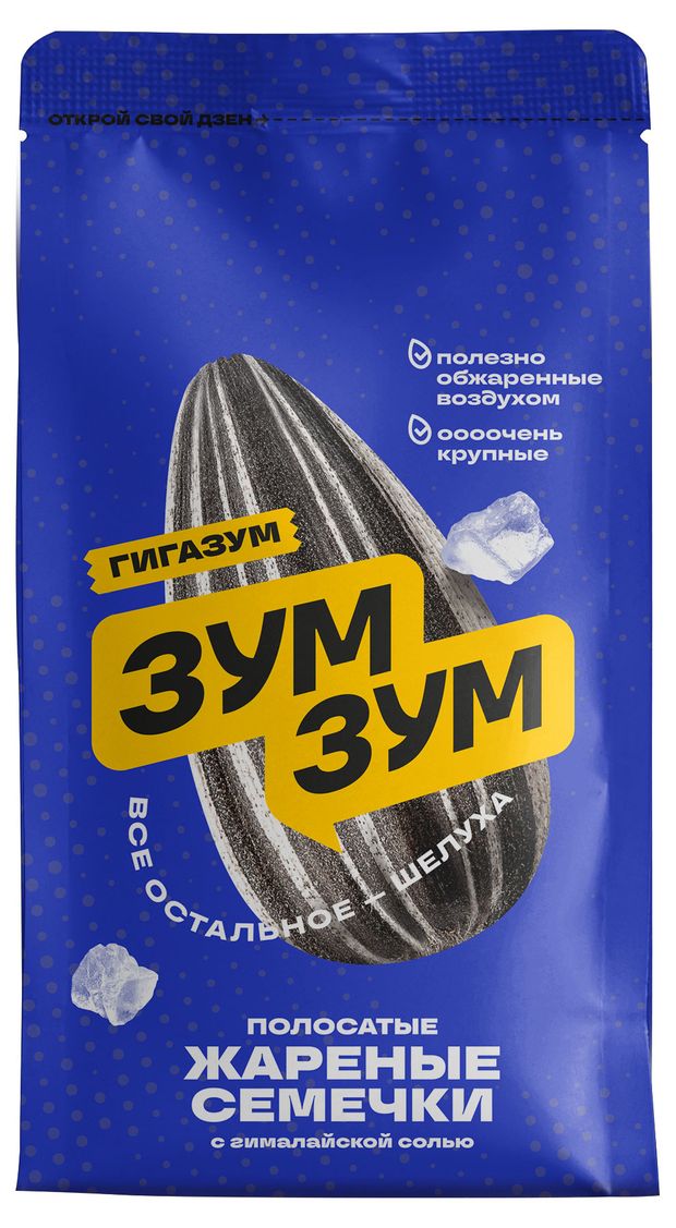 

Семена подсолнечника Зум-Зум Гигазум жареные с гималайской солью 170 г