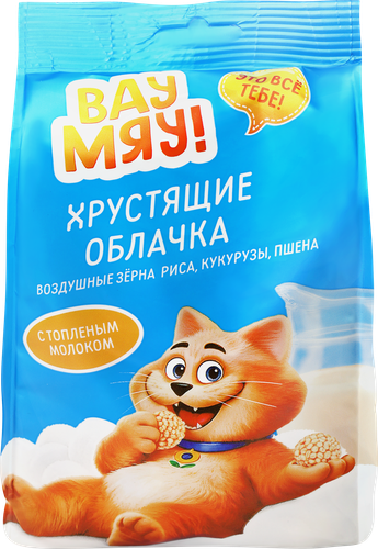 

Шарики хрустящие Вау Мяу! Хрустящие облачка c топленым молоком 150 г