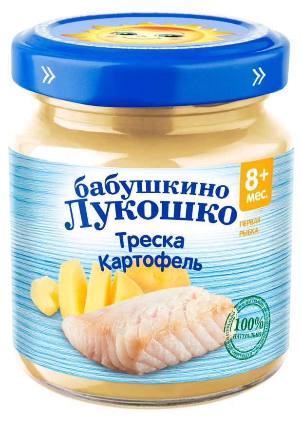 

Пюре Бабушкино Лукошко Треска-картофель 100 г